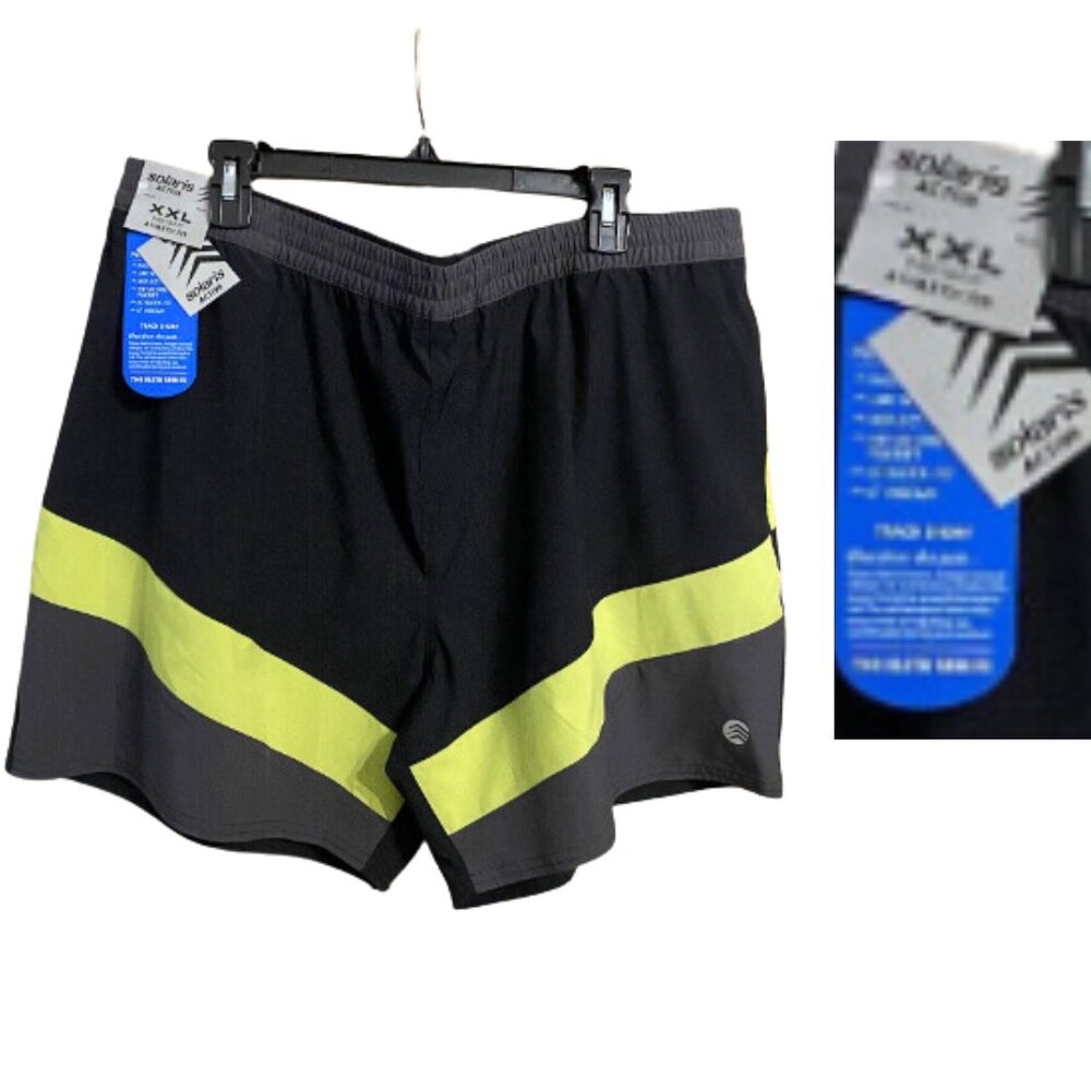 Solaris Active Men’s Track Shorts Elite Series XXL Inseam 6 in Moisture Wicking